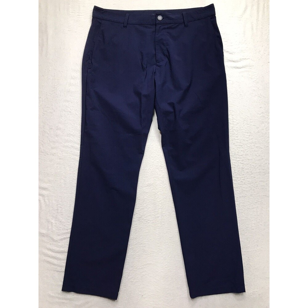 RHONE Commuter Pants Men 33X28 Blue Slim Fit Italian Fabric Stretch Chino Golf